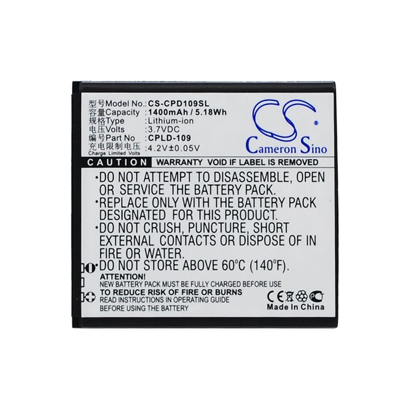 Li-ion Battery fits Coolpad, 8070d 3.7V, 1400mAh Mobile & SmartPhone Cameron Sino Technology Limited