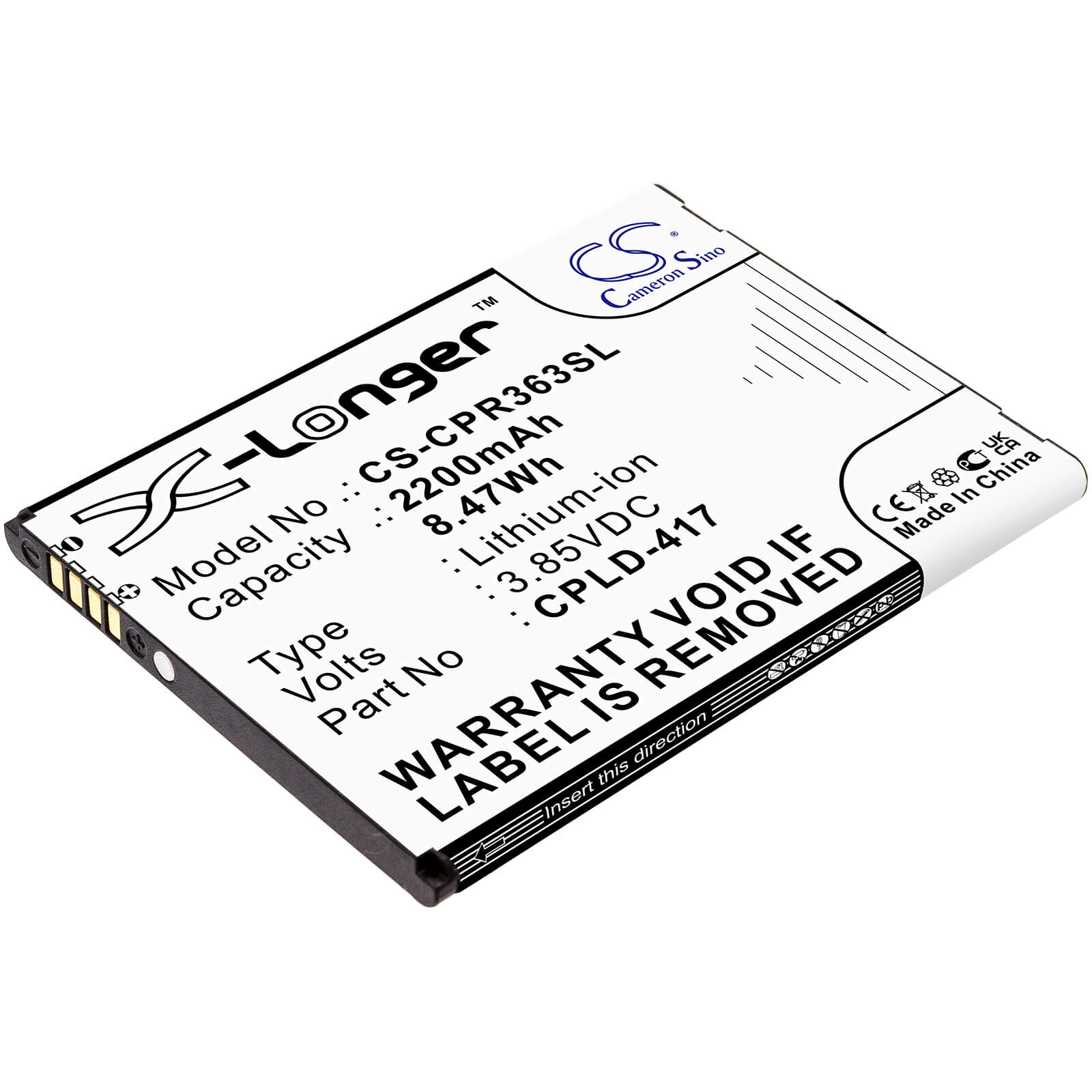 Li-ion Battery fits Coolpad, Btr3635a, Defiant 3.85V, 2200mAh Mobile & SmartPhone Cameron Sino Technology Limited