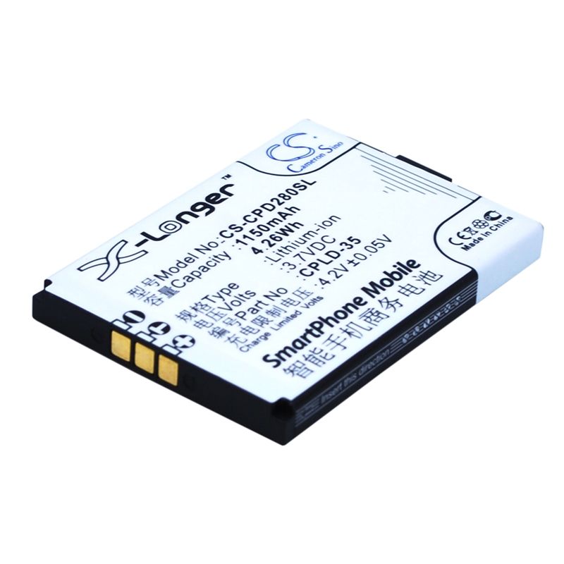 Li-ion Battery fits Coolpad, d280, d520, e200 3.7V, 1150mAh Mobile & SmartPhone Cameron Sino Technology Limited