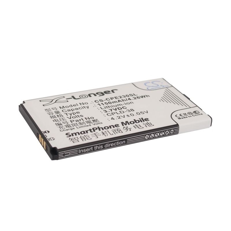 Li-ion Battery fits Coolpad, e230, e506, f603 3.7V, 1150mAh Mobile & SmartPhone Cameron Sino Technology Limited