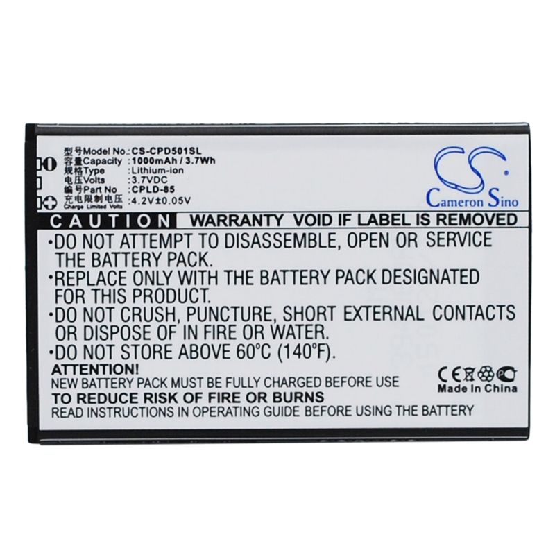 Li-ion Battery fits Coolpad,5010 3.7V, 1000mAh Communications Cameron Sino Technology Limited (Suspended)