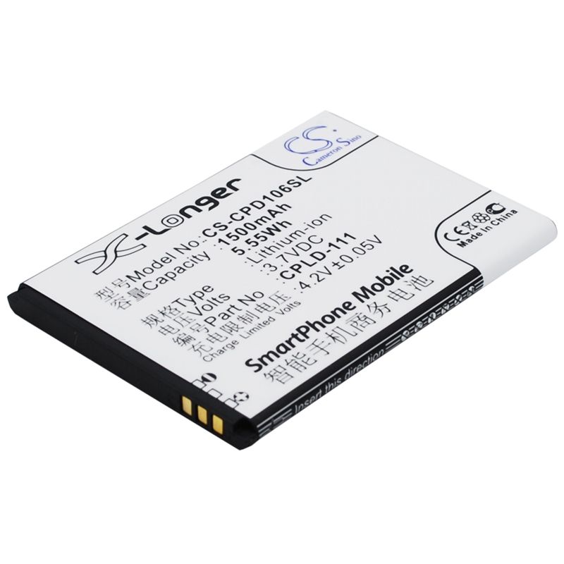 Li-ion Battery fits Coolpad,5213, 5216d 3.7V, 1500mAh Mobile & SmartPhone Cameron Sino Technology Limited