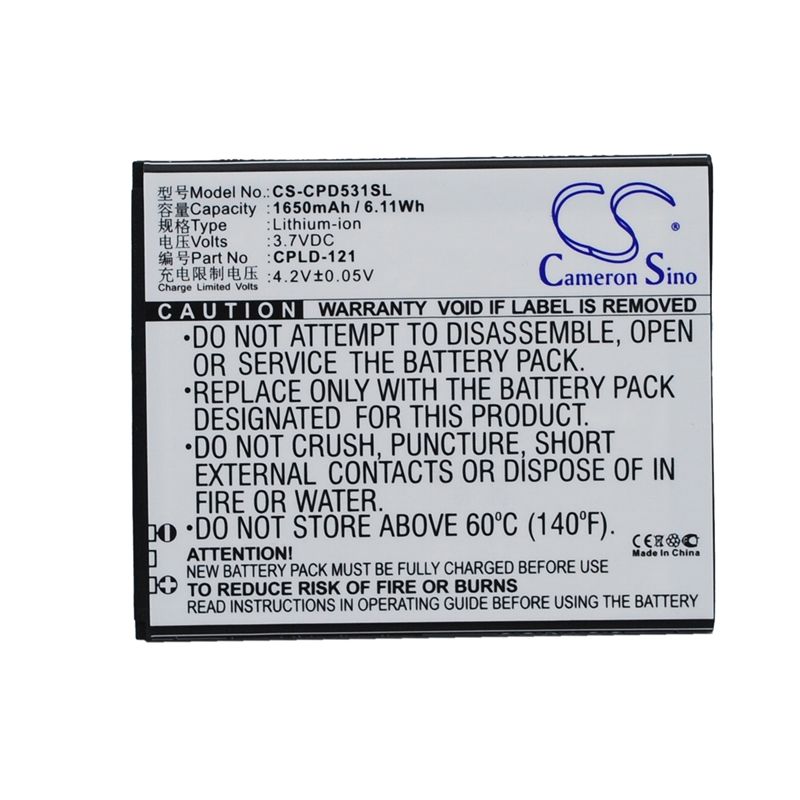 Li-ion Battery fits Coolpad,5311,7251 3.7V, 1650mAh Mobile & SmartPhone Cameron Sino Technology Limited