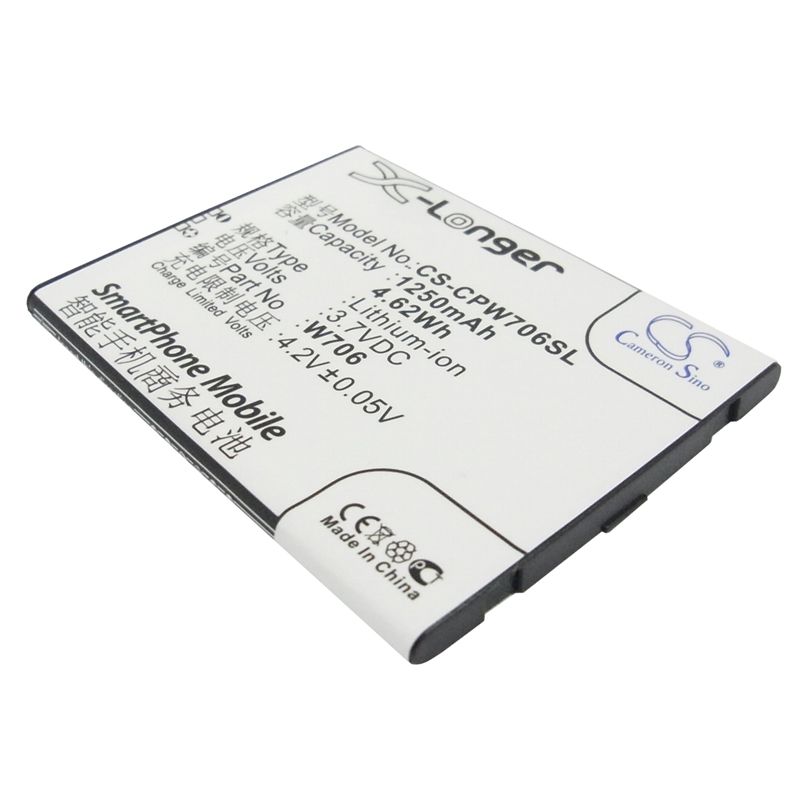 Li-ion Battery fits Coolpad,5820,7005,8106 3.7V, 1250mAh Communications Cameron Sino Technology Limited (Suspended)