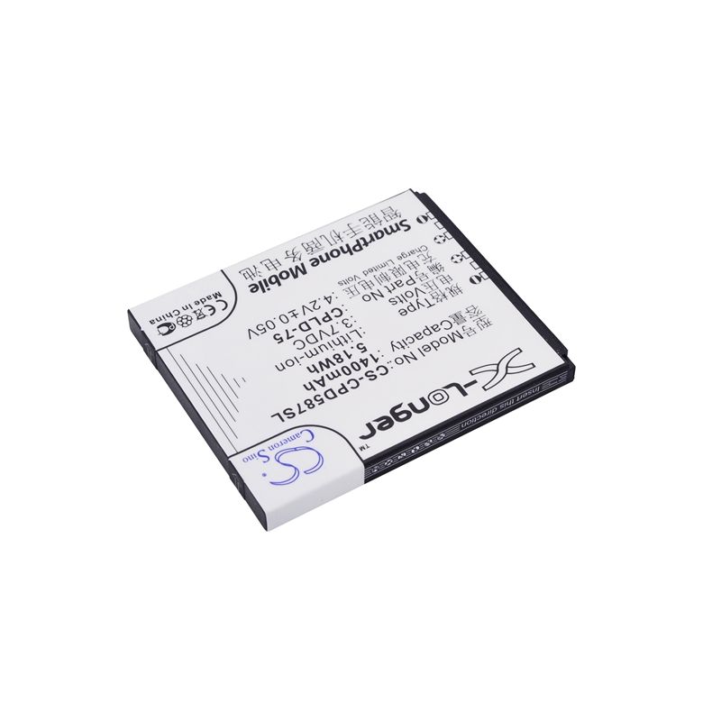Li-ion Battery fits Coolpad,5870,7260, 7260+ 3.7V, 1400mAh Communications Cameron Sino Technology Limited (Suspended)