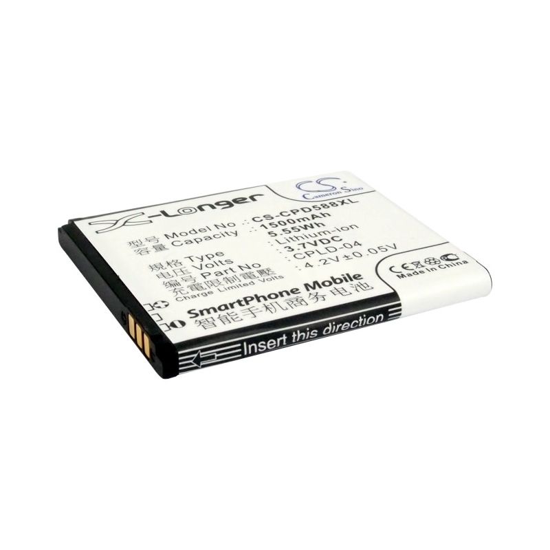 Li-ion Battery fits Coolpad,5880 3.7V, 1500mAh Mobile & SmartPhone Cameron Sino Technology Limited