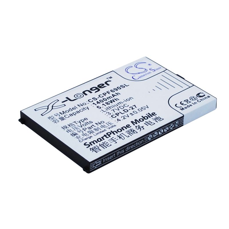 Li-ion Battery fits Coolpad,6168, 6168h, 6168n 3.7V, 1400mAh Mobile & SmartPhone Cameron Sino Technology Limited