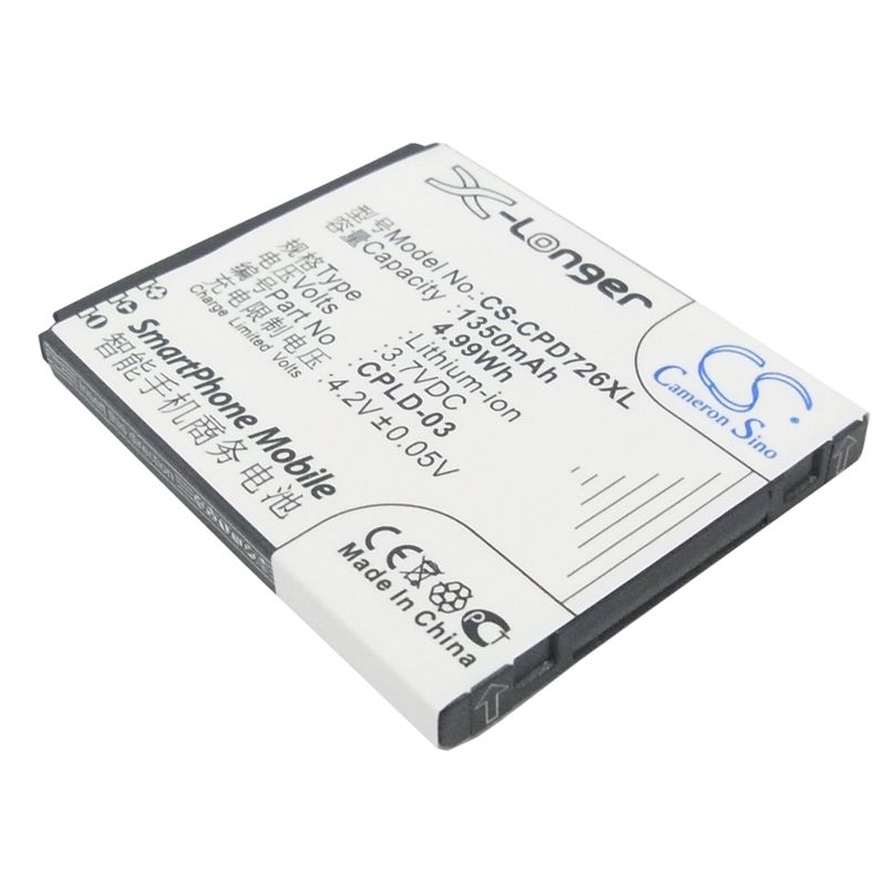 Li-ion Battery fits Coolpad,7266 3.7V, 1350mAh Communications Cameron Sino Technology Limited (Suspended)