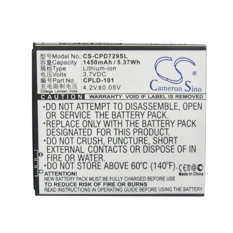 Li-ion Battery fits Coolpad,7290 3.7V, 1450mAh Mobile & SmartPhone Cameron Sino Technology Limited (Suspended)