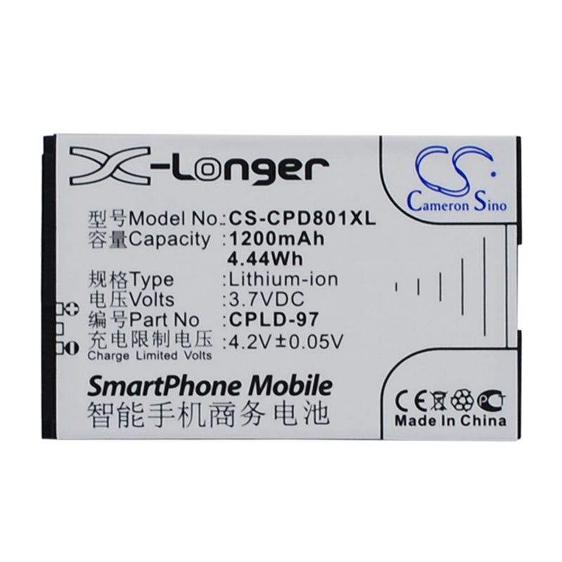 Li-ion Battery fits Coolpad,8010 3.7V, 1200mAh Mobile & SmartPhone Cameron Sino Technology Limited