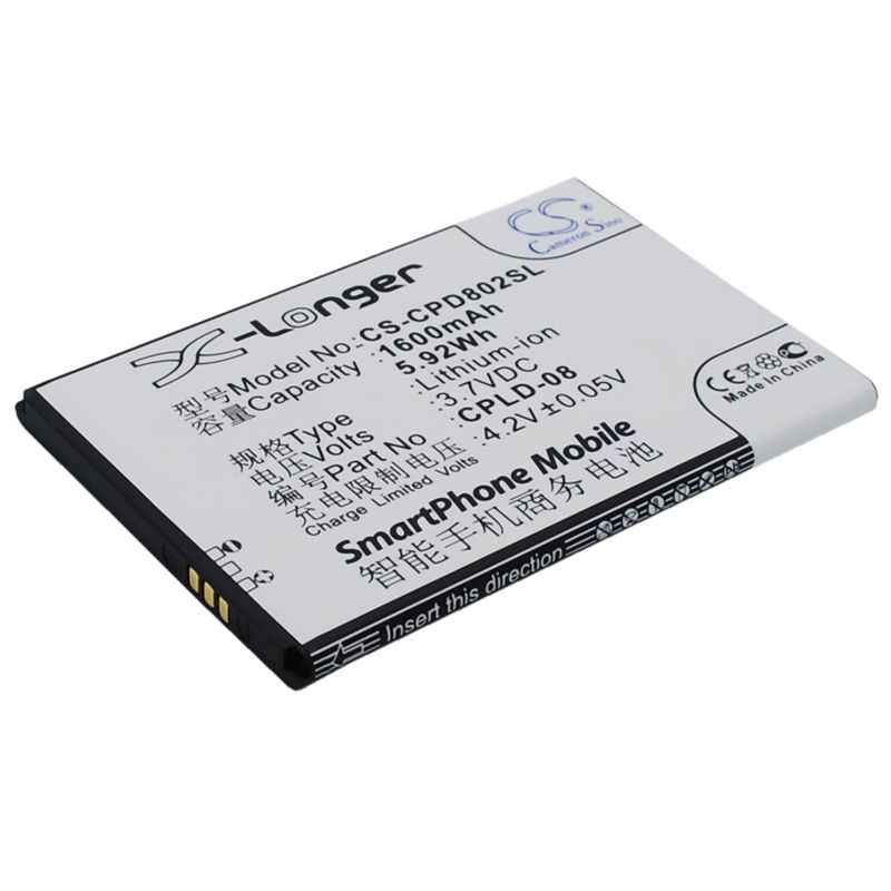 Li-ion Battery fits Coolpad,8020 3.7V, 1600mAh Communications Cameron Sino Technology Limited (Suspended)