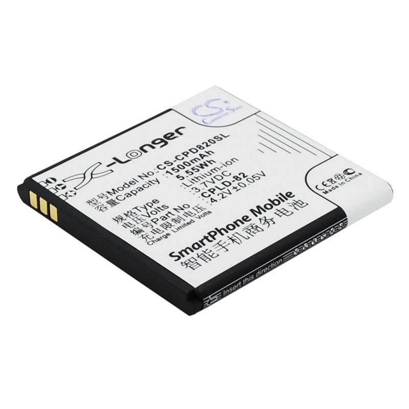 Li-ion Battery fits Coolpad,8026 3.7V, 1500mAh Mobile & SmartPhone Cameron Sino Technology Limited (Suspended)