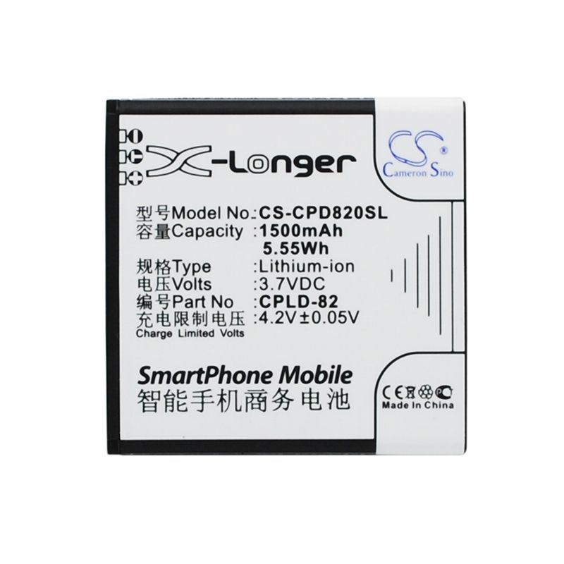 Li-ion Battery fits Coolpad,8026 3.7V, 1500mAh Mobile & SmartPhone Cameron Sino Technology Limited