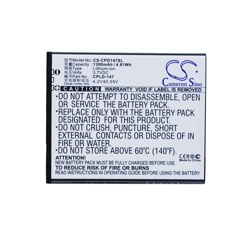 Li-ion Battery fits Coolpad,8029 3.7V, 1300mAh Mobile & SmartPhone Cameron Sino Technology Limited (Suspended)