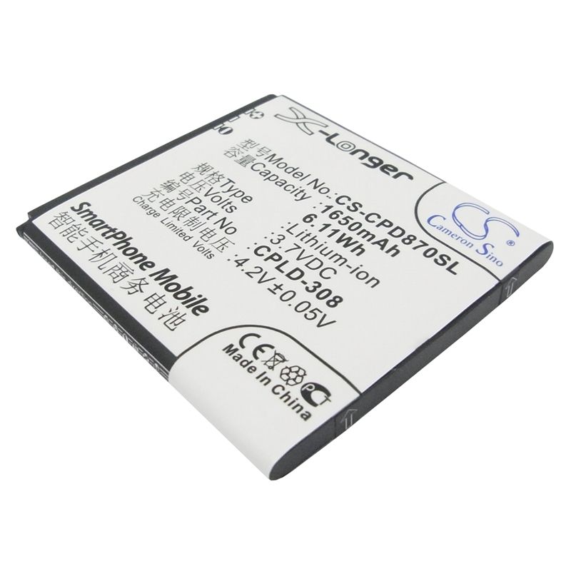 Li-ion Battery fits Coolpad,8085, 8085q,8702 3.7V, 1650mAh Mobile & SmartPhone Cameron Sino Technology Limited
