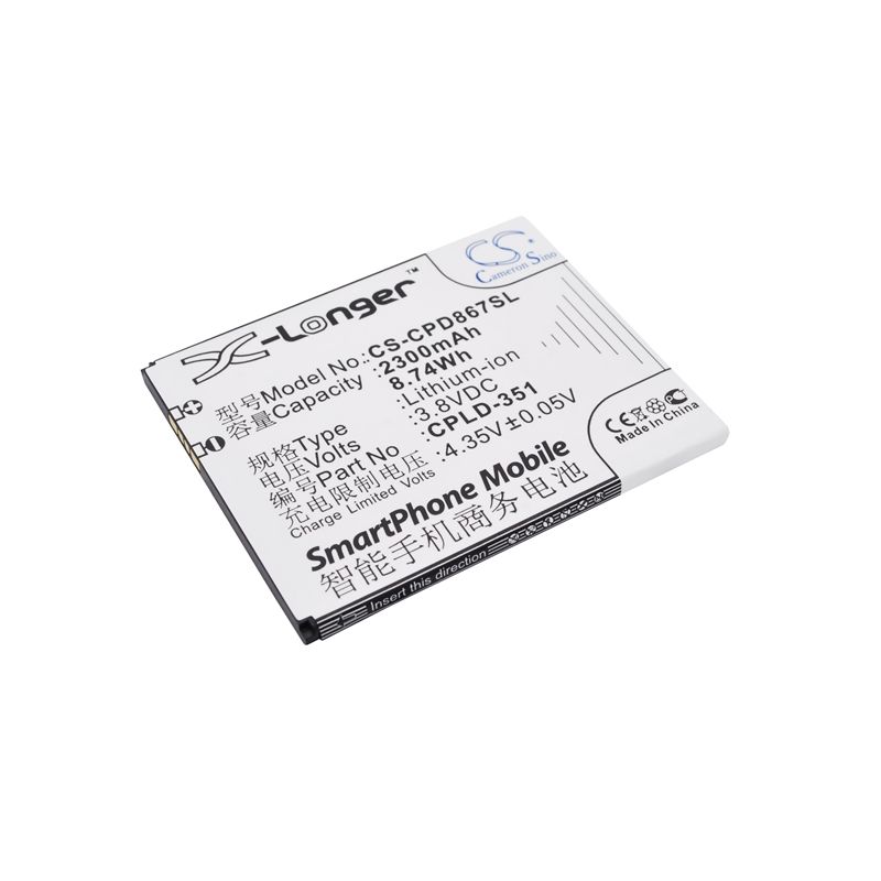 Li-ion Battery fits Coolpad,8675, 8675 hd 4g, f2 3.8V, 2300mAh Mobile & SmartPhone Cameron Sino Technology Limited
