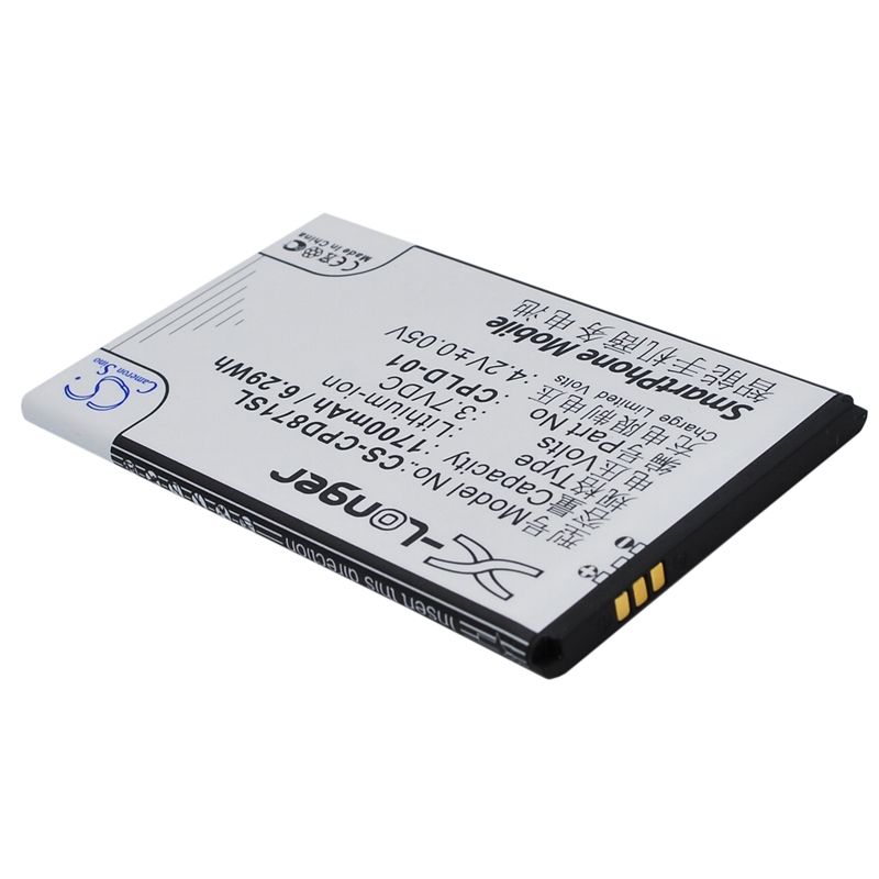 Li-ion Battery fits Coolpad,8710,9120 3.7V, 1700mAh Mobile & SmartPhone Cameron Sino Technology Limited
