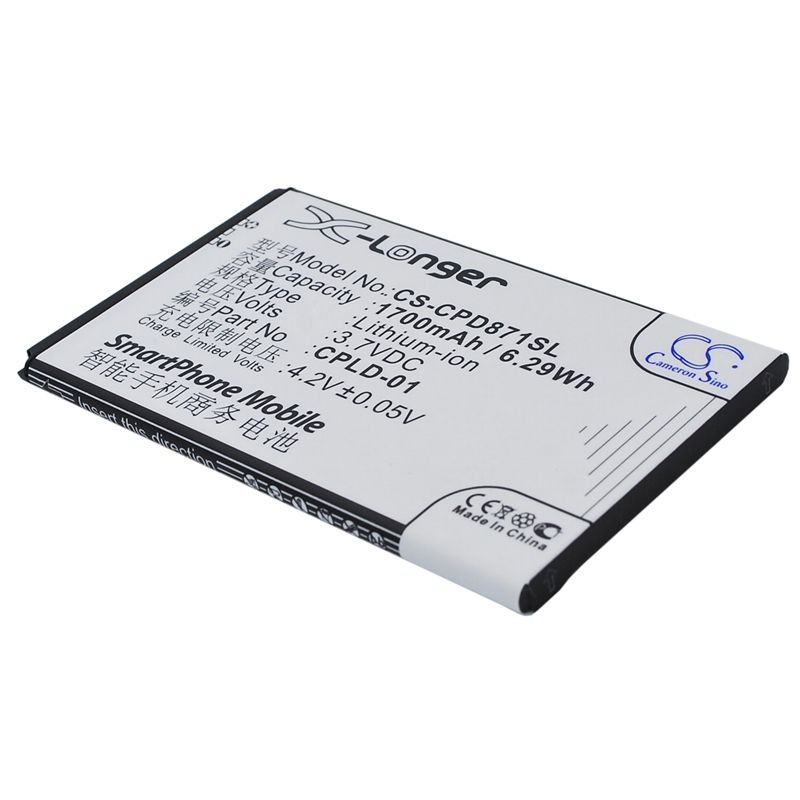 Li-ion Battery fits Coolpad,8710,9120 3.7V, 1700mAh Mobile & SmartPhone Cameron Sino Technology Limited
