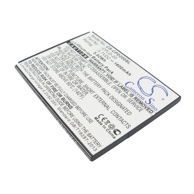 Li-ion Battery fits Coolpad,8730,8736,8920 3.7V, 1600mAh Communications Cameron Sino Technology Limited (Suspended)