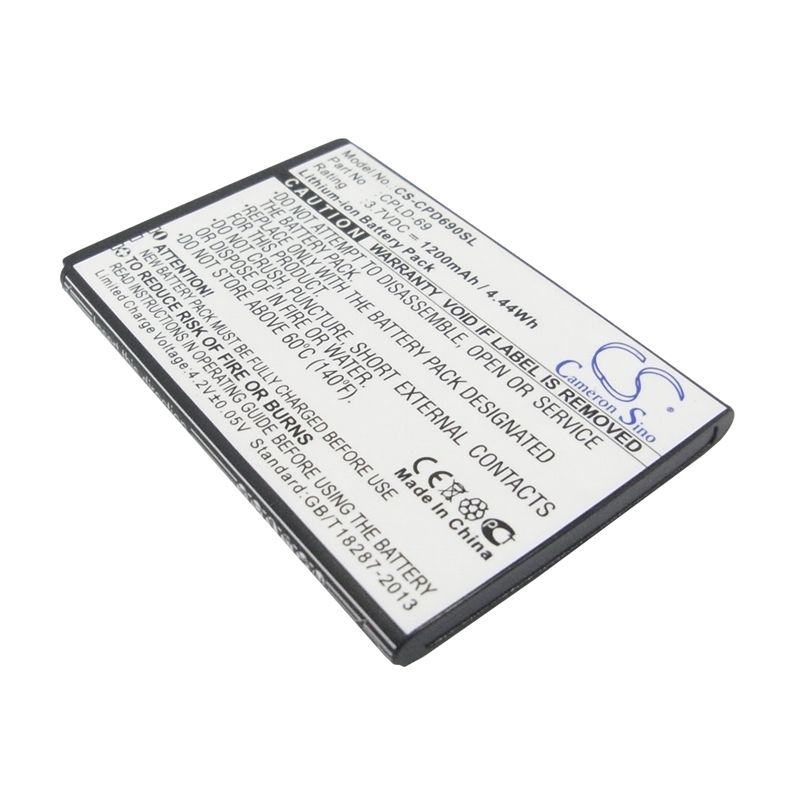 Li-ion Battery fits Coolpad,8809 3.7V, 1200mAh Mobile & SmartPhone Cameron Sino Technology Limited