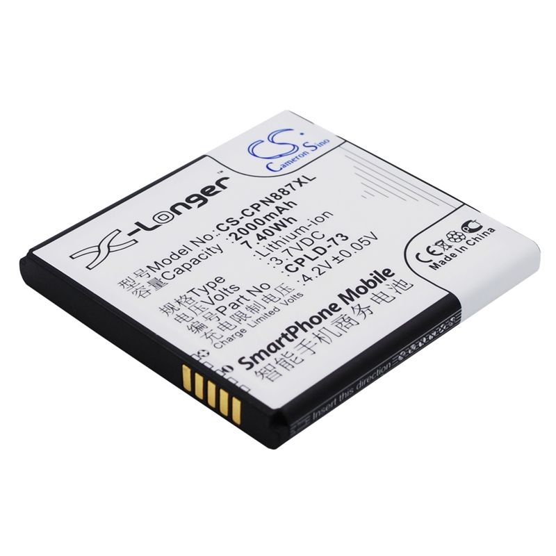 Li-ion Battery fits Coolpad,8870 3.7V, 2000mAh Mobile & SmartPhone Cameron Sino Technology Limited