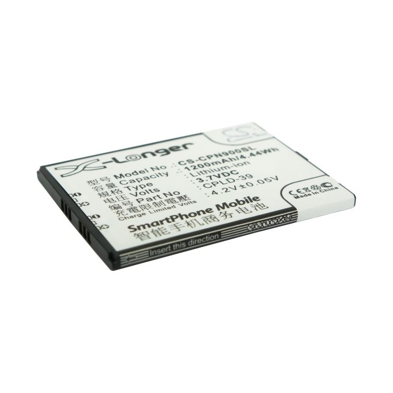 Li-ion Battery fits Coolpad,8900,8910, n900s 3.7V, 1200mAh Mobile & SmartPhone Cameron Sino Technology Limited