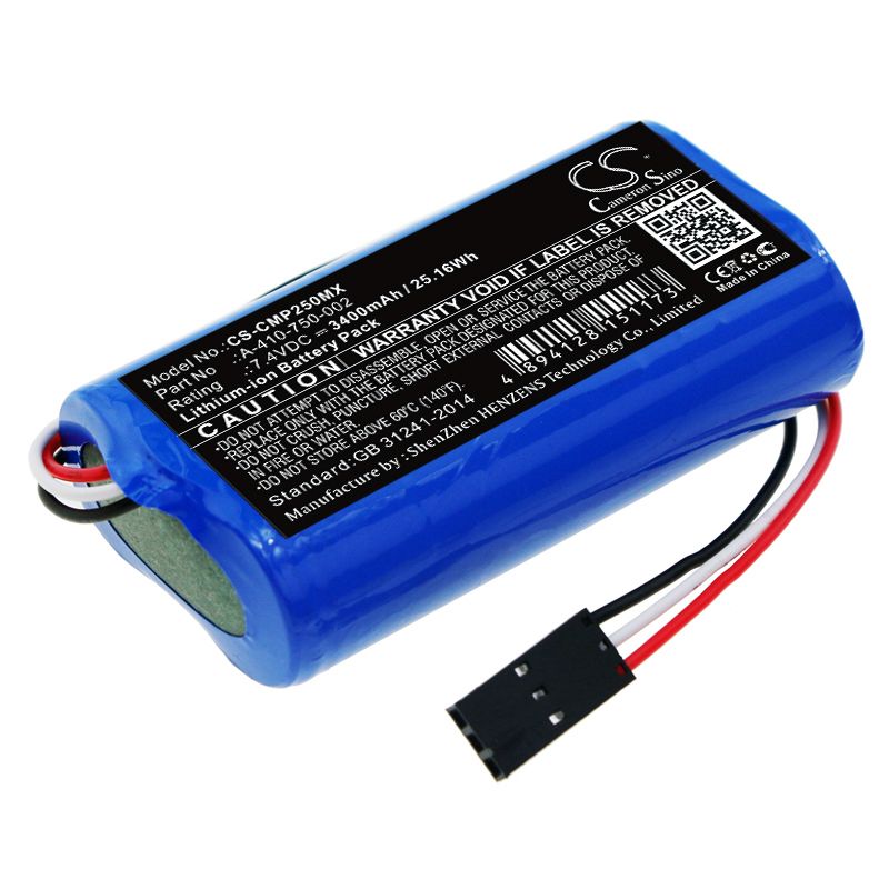 Li-ion Battery fits Cosmed, Pony Fx Nta2531 7.4V, 3400mAh Medical Cameron Sino Technology Limited