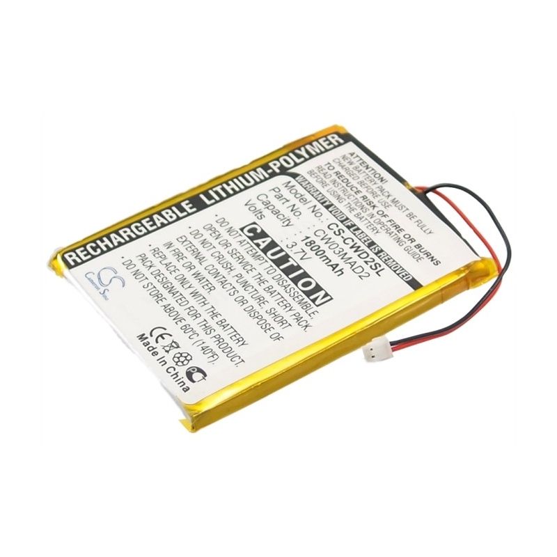 Li-ion Battery fits Cowon, D2 2gb, D2 4gb, D2 8gb 3.7V, 1800mAh Media Player Cameron Sino Technology Limited