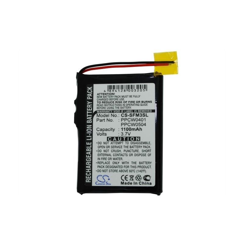 Li-ion Battery fits Cowon, Iaudio M3, X5, I-audio 3.7V, 1100mAh Media Player Cameron Sino Technology Limited