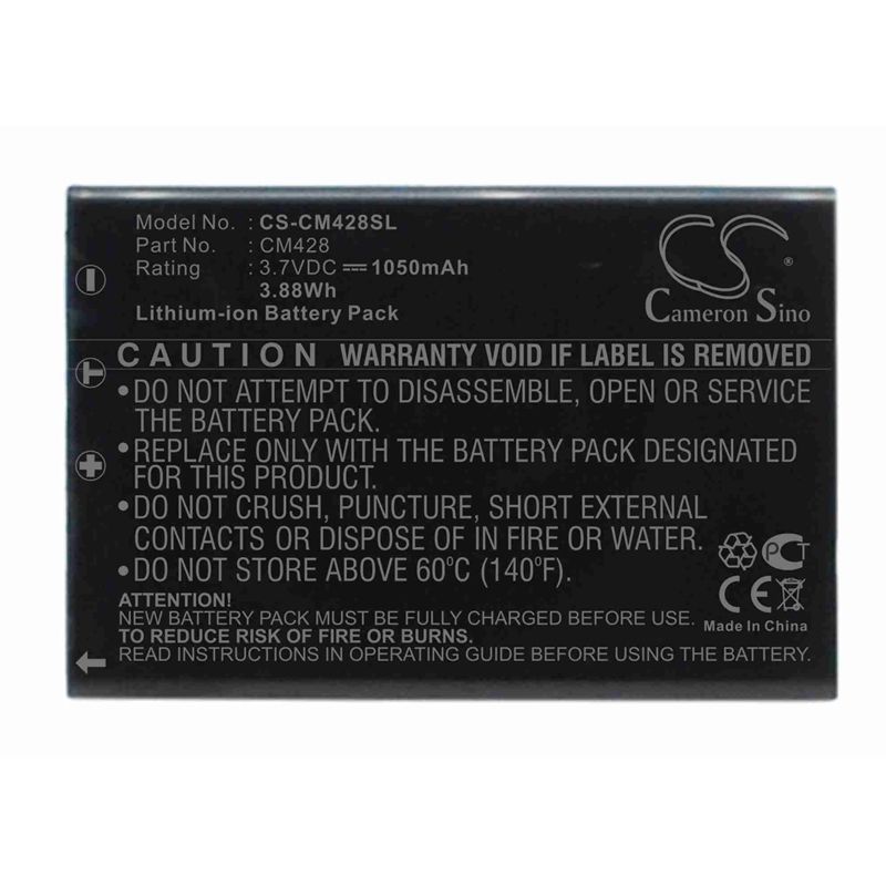 Li-ion Battery fits Creative, Divi Cam 428 Portable Mp3 Player 3.7V, 1050mAh Media Player Cameron Sino Technology Limited