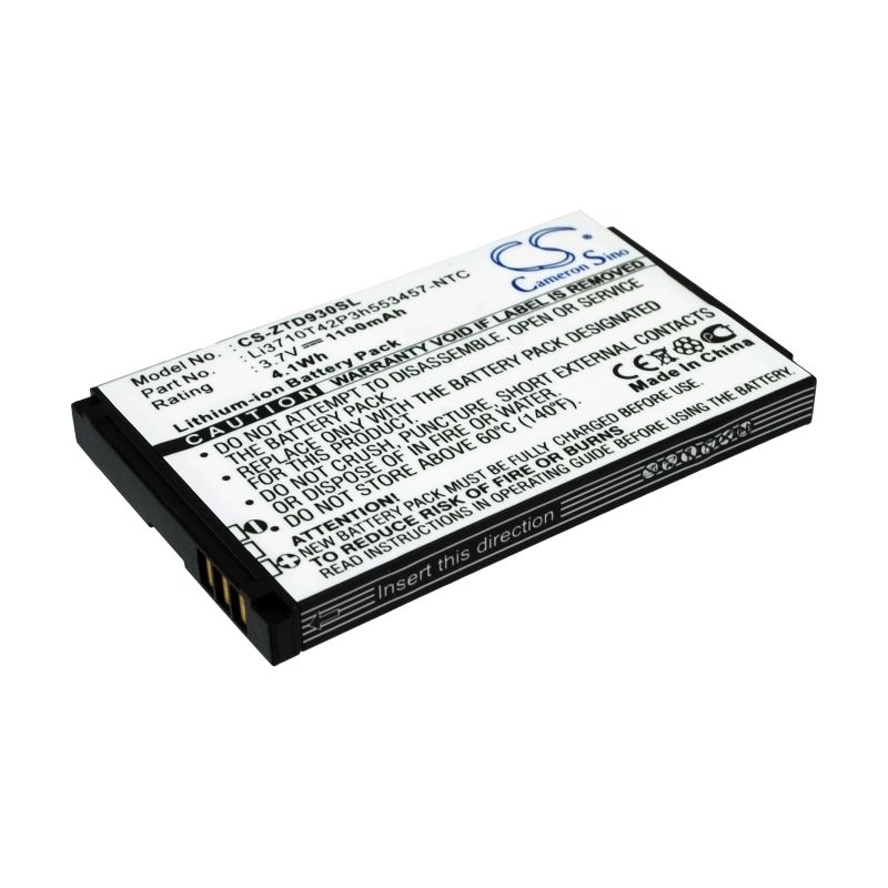 Li-ion Battery fits Cricket, chorus, d930, zte 3.7V, 1100mAh Mobile & SmartPhone Cameron Sino Technology Limited