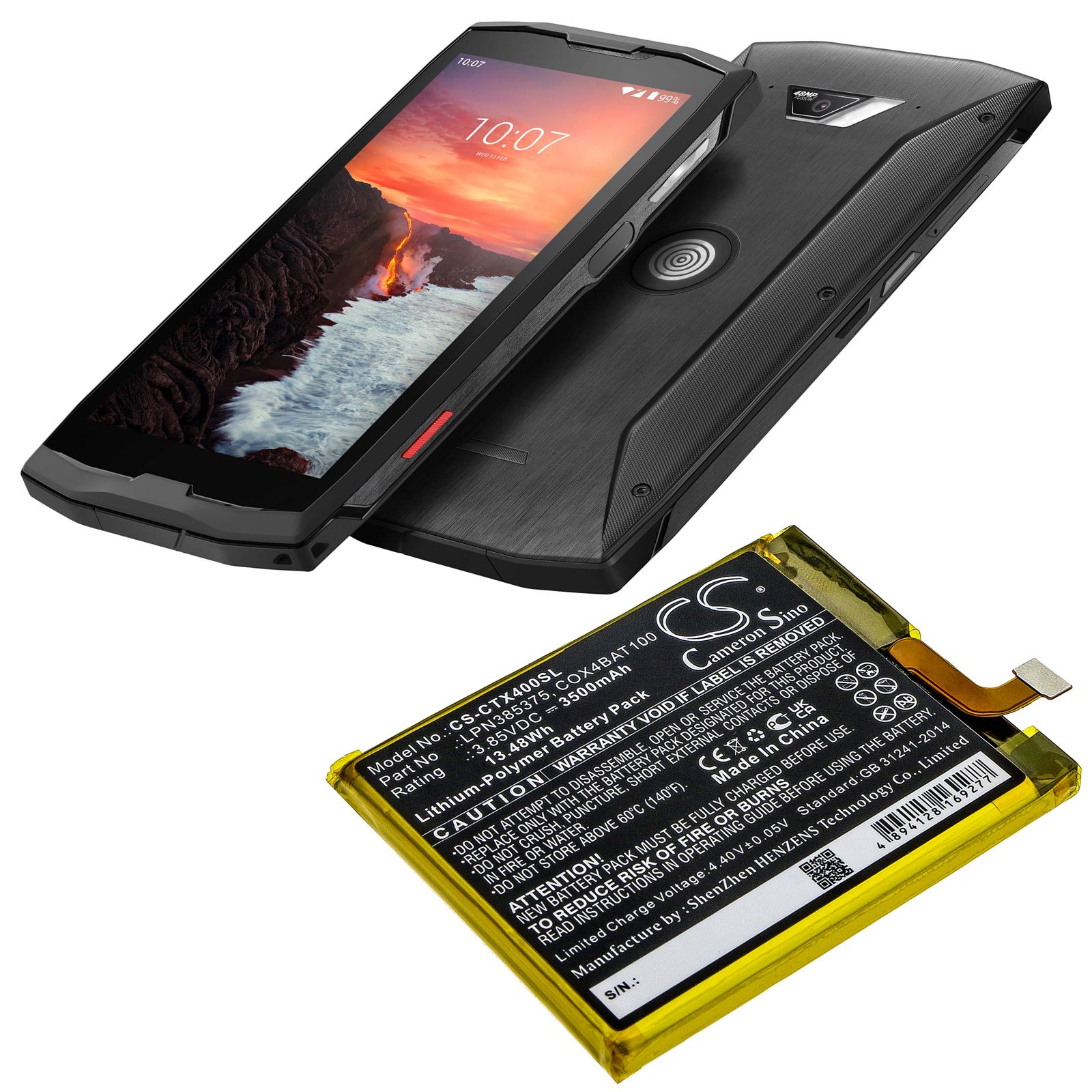 Li-ion Battery fits Crosscall, Core X4 3.85V, 3500mAh Mobile & SmartPhone Cameron Sino Technology Limited