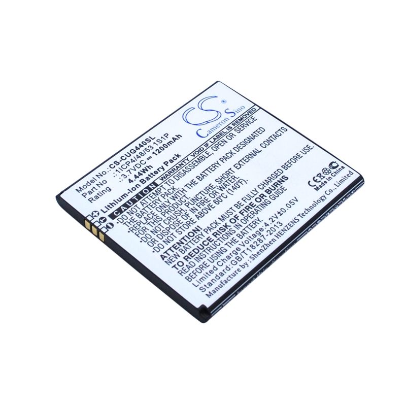 Li-ion Battery fits Cube1, g44, g44s 3.7V, 1200mAh Communications Cameron Sino Technology Limited (Suspended)