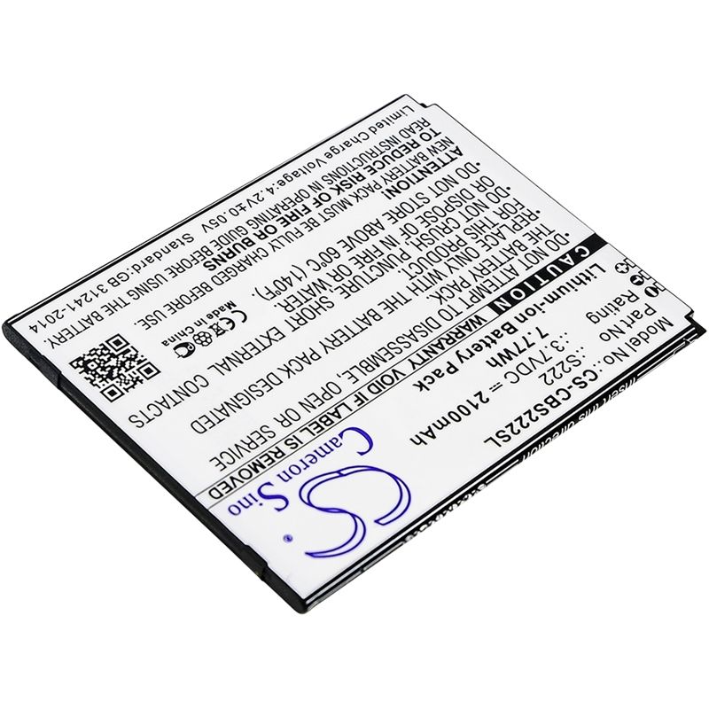 Li-ion Battery fits Cubot, s222 3.7V, 2100mAh Mobile & SmartPhone Cameron Sino Technology Limited
