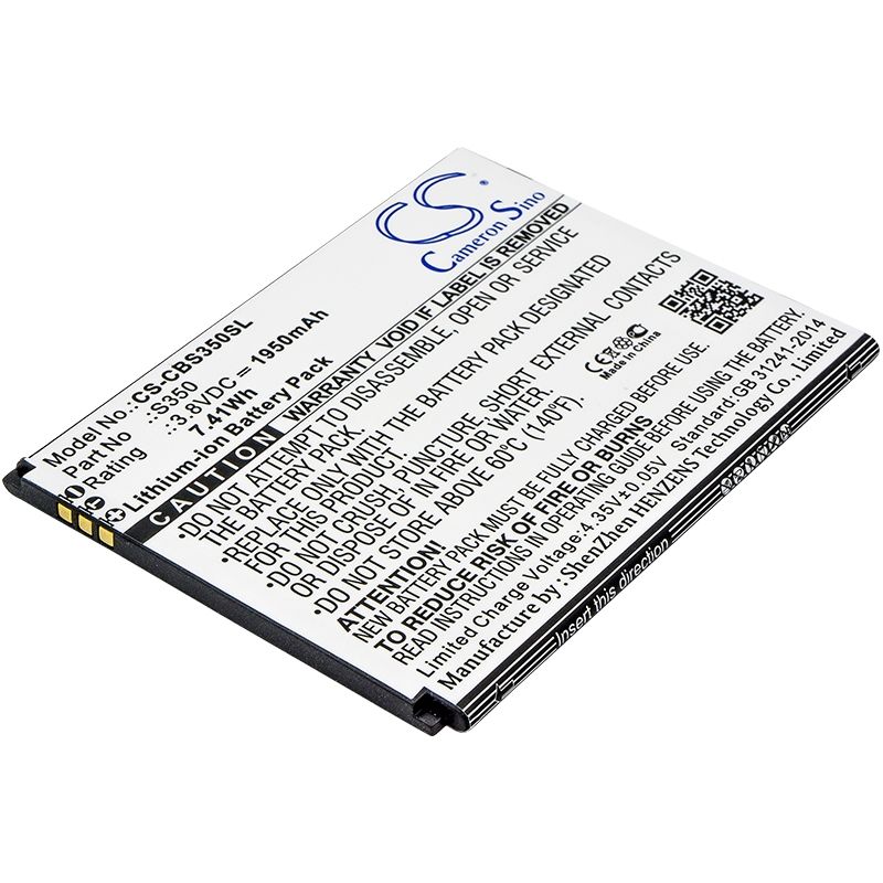 Li-ion Battery Fits Cubot, S350 3.8v, 1950mah Mobile & SmartPhone Cameron Sino Technology Limited