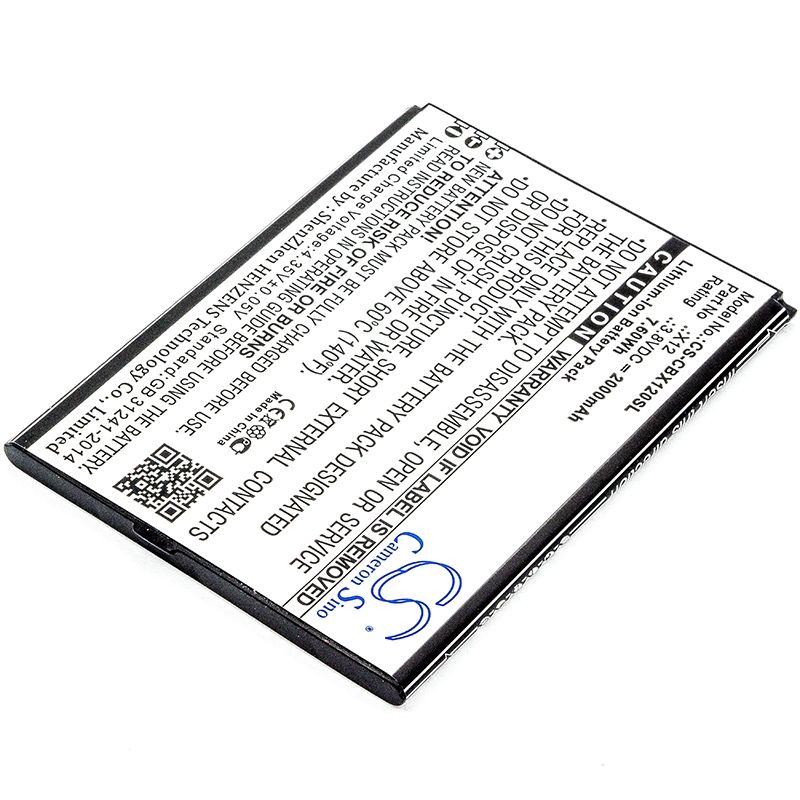 Li-ion Battery fits Cubot, x12 3.8V, 2000mAh Communications Cameron Sino Technology Limited