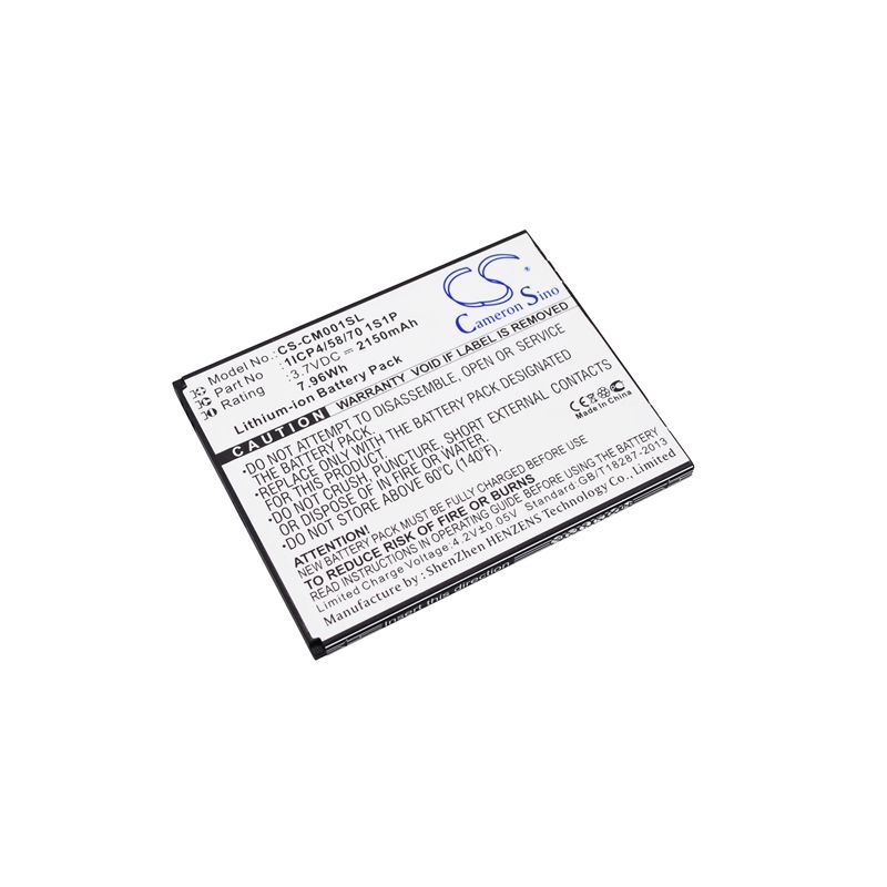 Li-ion Battery fits Custom Battery Pack, 1icp4/58/70 1s1p 3.7V, 2150mAh Battery Pack Cameron Sino Technology Limited