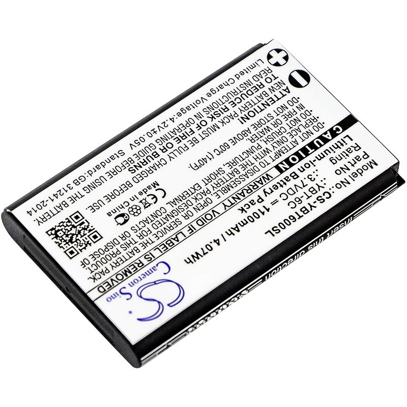 Li-ion Battery fits Custom Battery Pack, Ybt-6c 3.7V, 1100mAh Battery Pack Cameron Sino Technology Limited
