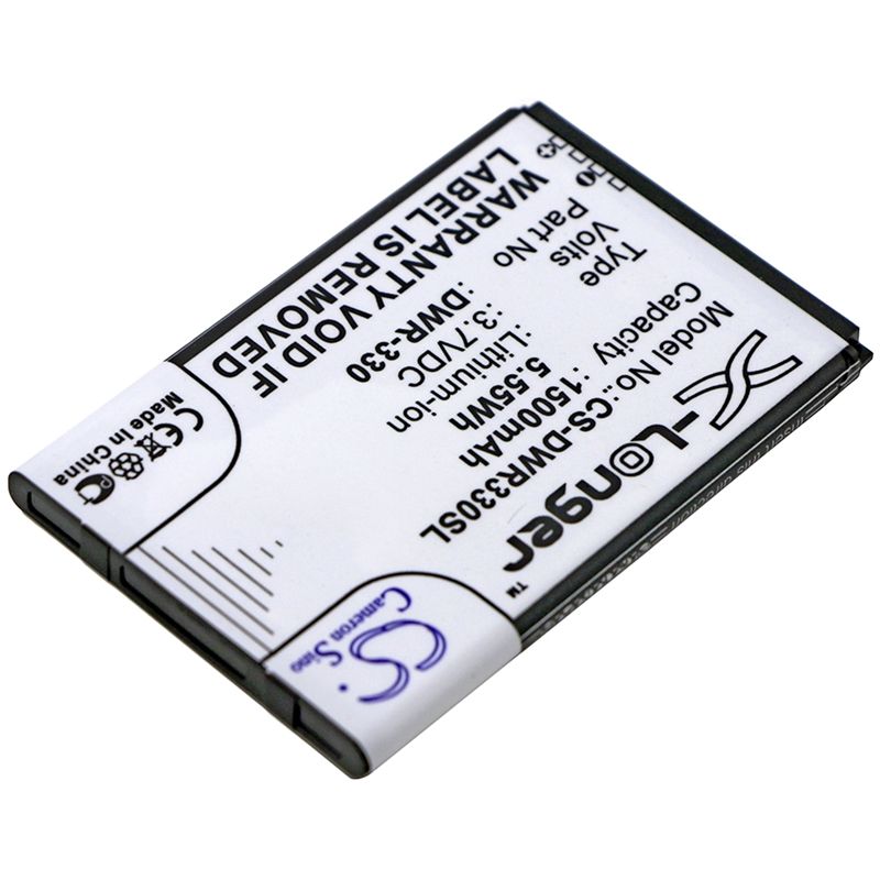 Li-ion Battery fits D-link, Dwr-330, D-link 3.7V, 1500mAh Hotspot Cameron Sino Technology Limited