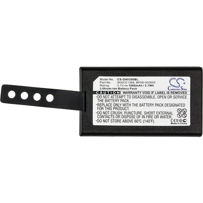 Li-ion Battery Fits Datalogic, Cvr2, Memor X3 3.7v, 1000mah Barcode Scanner Cameron Sino Technology Limited