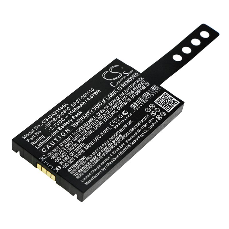 Li-ion Battery fits Datalogic, Memor Nfp 3.7V, 1100mAh Barcode Scanner Cameron Sino Technology Limited