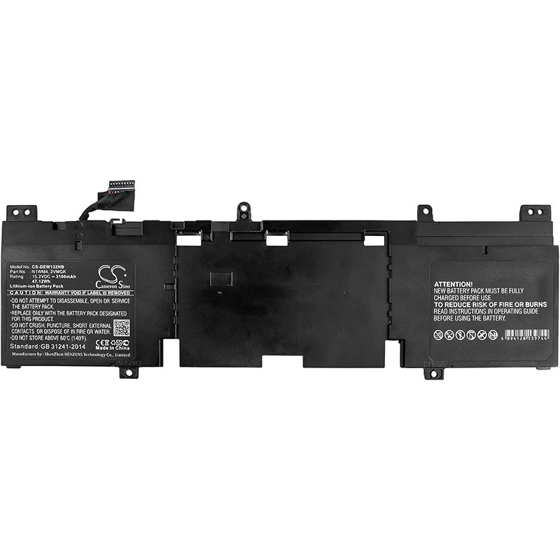 Li-ion Battery fits Dell, alienware 13 R2, alienware 13 R2 13.3", aw13r2-1678slv 15.2V, 3100mAh Notebook & Laptop Cameron Sino Technology Limited