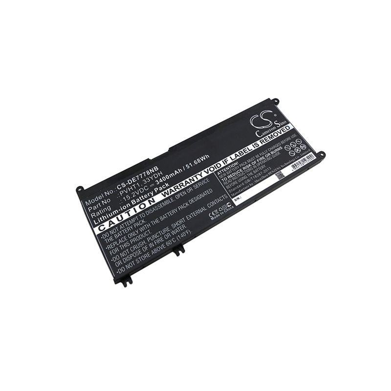 Li-ion Battery Fits Dell, Dncwscb6106b, I7778-0026gry, Inspiron 17 7000 15.2v, 3400mah Notebook & Laptop Cameron Sino Technology Limited