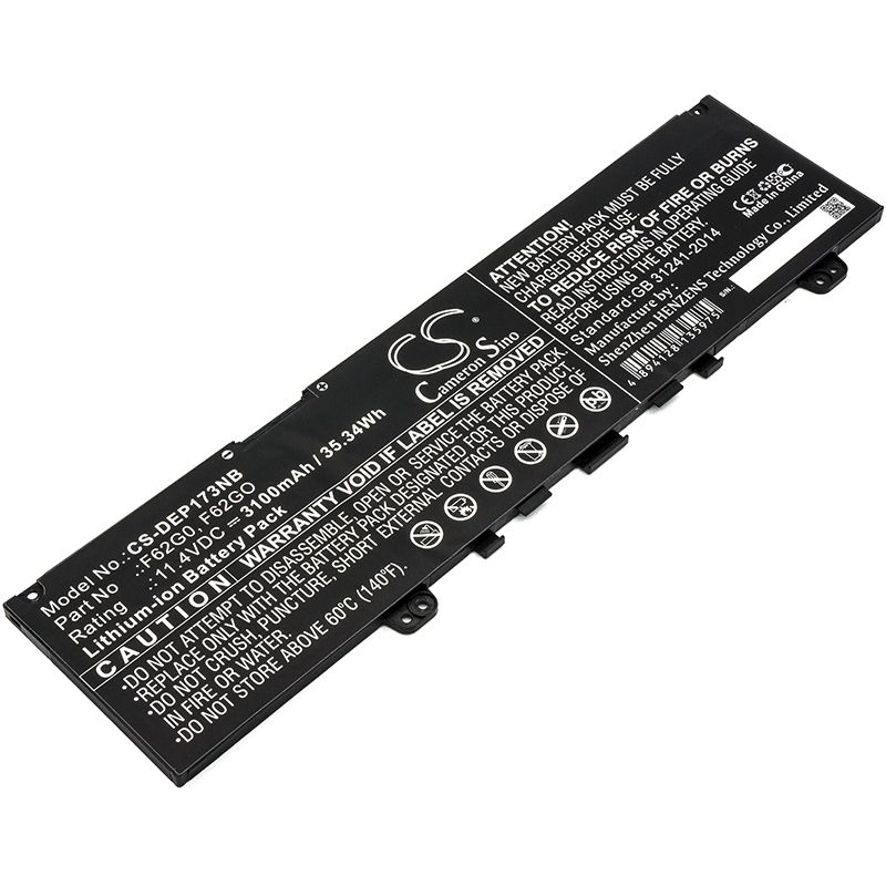 Li-ion Battery Fits Dell, Ins 13-5370-d1305p, Ins 13-5370-d1505s 11.4v, 3100mah Notebook & Laptop Cameron Sino Technology Limited
