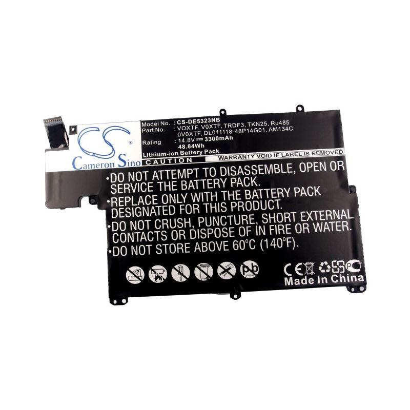 Li-ion Battery Fits Dell, Inspiron 13z-5323, Inspiron 5323, Vostro V3360 14.8v, 3300mah Notebook & Laptop Cameron Sino Technology Limited