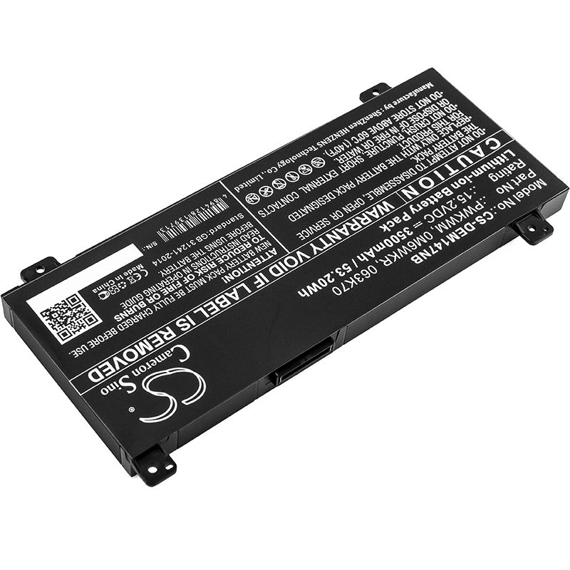 Li-ion Battery fits Dell, inspiron 14 7000, inspiron 14 7466, inspiron 14 7467 15.2V, 3500mAh Notebook & Laptop Cameron Sino Technology Limited