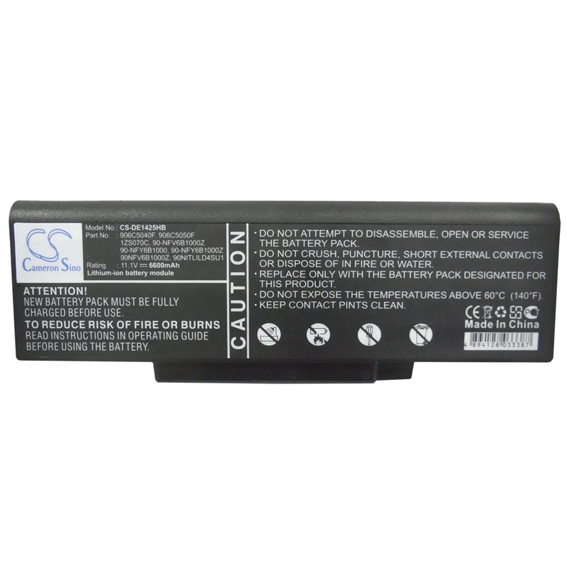 Li-ion Battery fits Dell, inspiron 1425, inspiron 1427 11.1V, 6600mAh Notebook & Laptop Cameron Sino Technology Limited