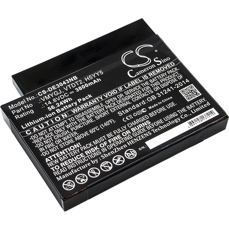 Li-ion Battery fits Dell, inspiron 3043, inspiron Aio 20-3043, inspiron I3052 4621 14.8V, 3800mAh Computer Cameron Sino Technology Limited (Suspended)
