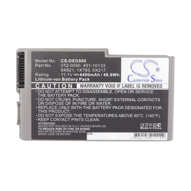Li-ion Battery fits Dell, inspiron 500m, inspiron 510m, inspiron 600m 11.1V, 4400mAh Notebook & Laptop Cameron Sino Technology Limited