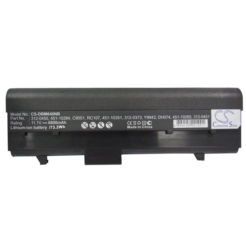 Li-ion Battery Fits Dell, Inspiron 630m, Inspiron 640m, Inspiron E1405 11.1v, 6600mah Notebook & Laptop Cameron Sino Technology Limited